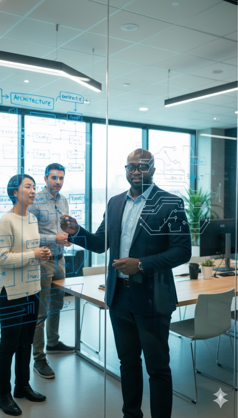 Team collaboration and whiteboard planning